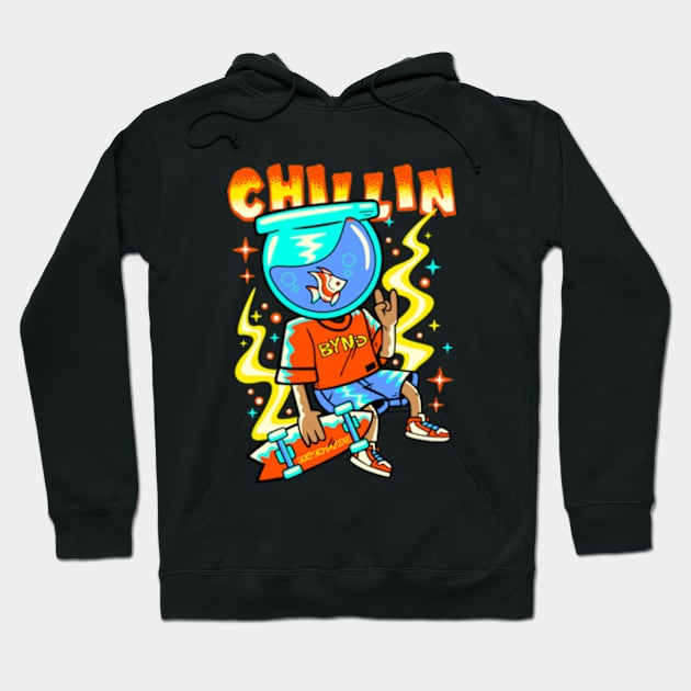 SKATE AND CHILL Hoodie by John Ricafort